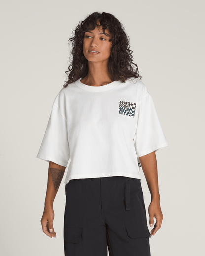 Vans Wildthorn Reflective T-Shirt in Cream White