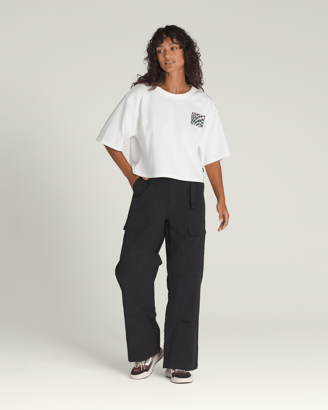 Vans Wildthorn Reflective T-Shirt in Cream White