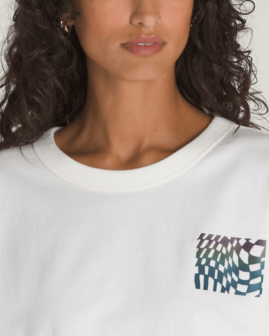 Vans Wildthorn Reflective T-Shirt in Cream White