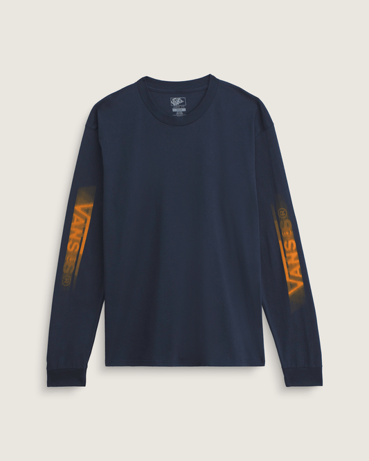 Vans Blur Drop Long Sleeve T-Shirt in Navy