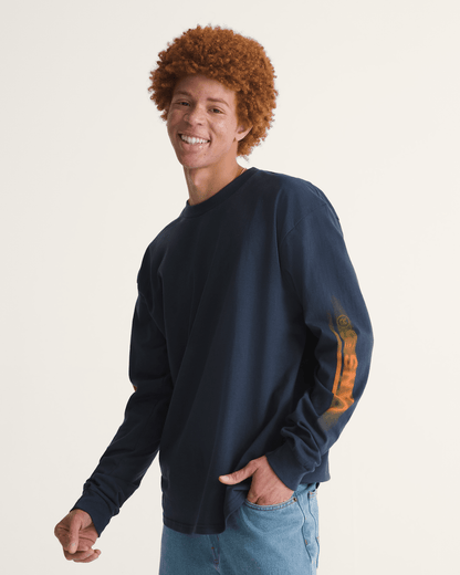 Vans Blur Drop Long Sleeve T-Shirt in Navy