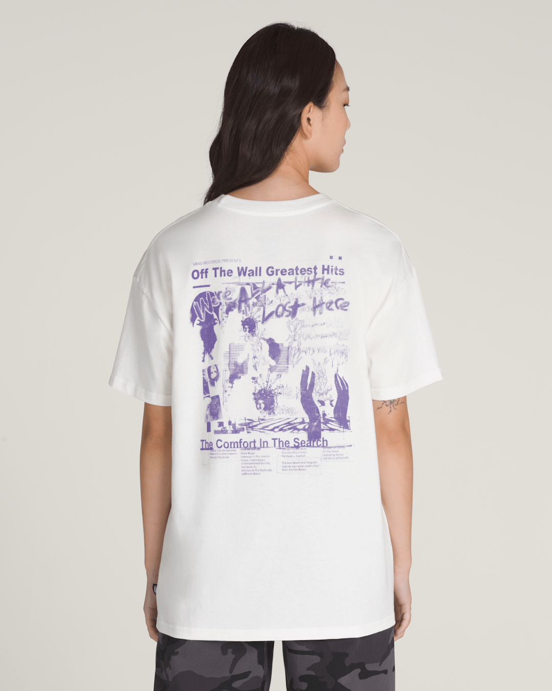 Vans Firemade T-Shirt in White / Purple