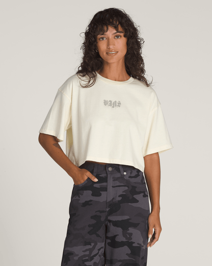 Vans Grafitti Nightwash T-Shirt in Lemon Icing Cream White