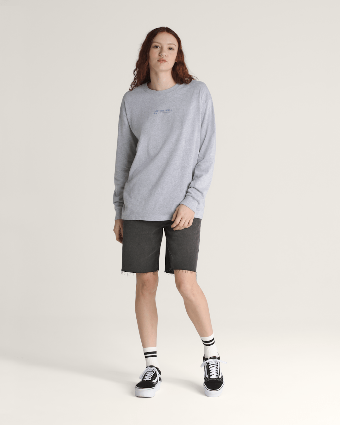 Vans Disco Nights Long Sleeve T-Shirt in Heather Grey