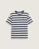 Checkerboard Marshmallow White / Navy Blue