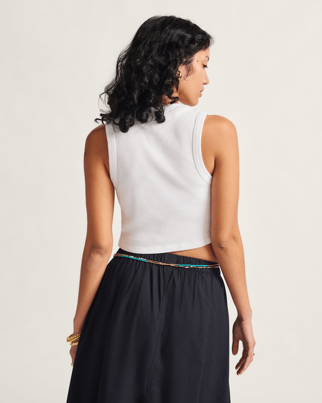 Vans Drew Rib Tank Top in White