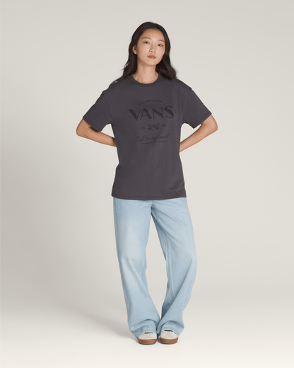 Vans French Lost Thoughts T-Shirt in Asphalt Grey