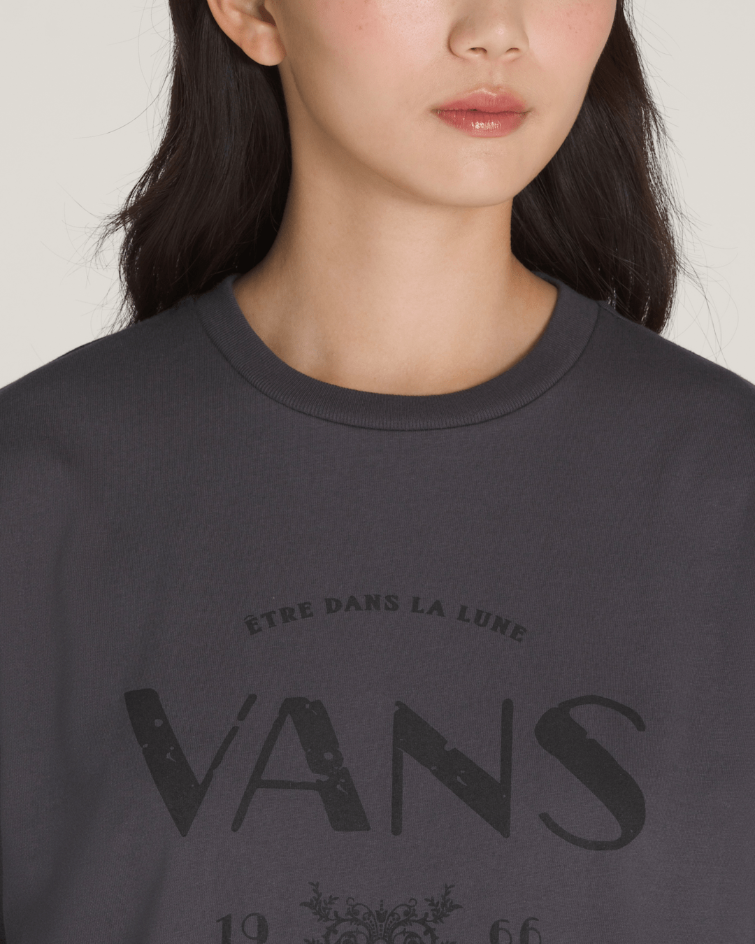 Vans French Lost Thoughts T-Shirt in Asphalt Grey