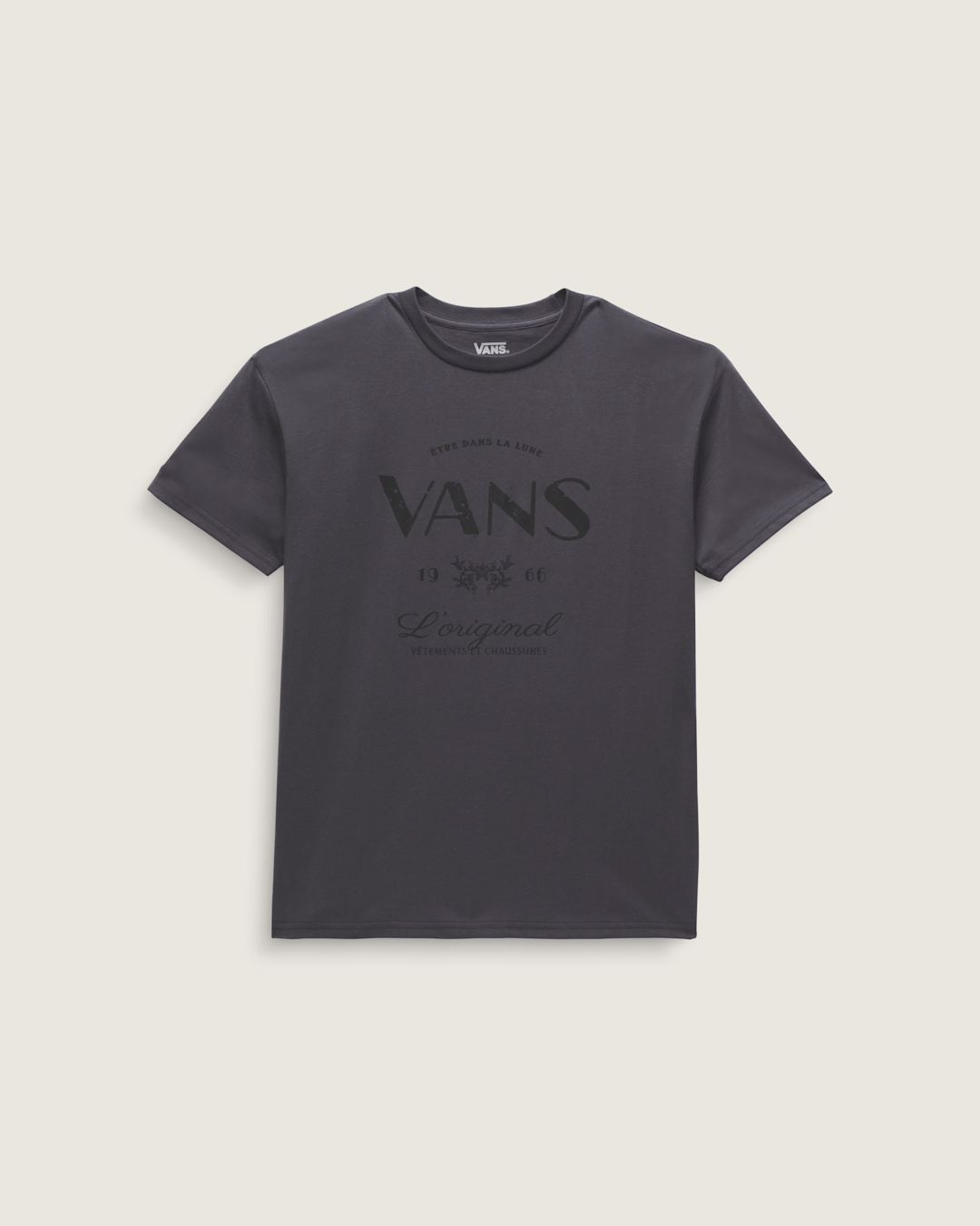 Vans French Lost Thoughts T-Shirt in Asphalt Grey