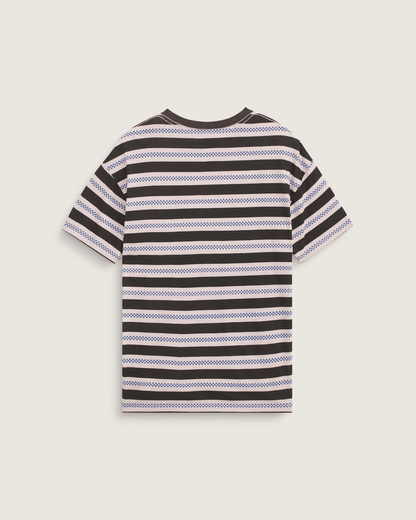 Vans Salton Stripe Checkerboard T-Shirt in Checkerboard Sepia Rose Pink / Black