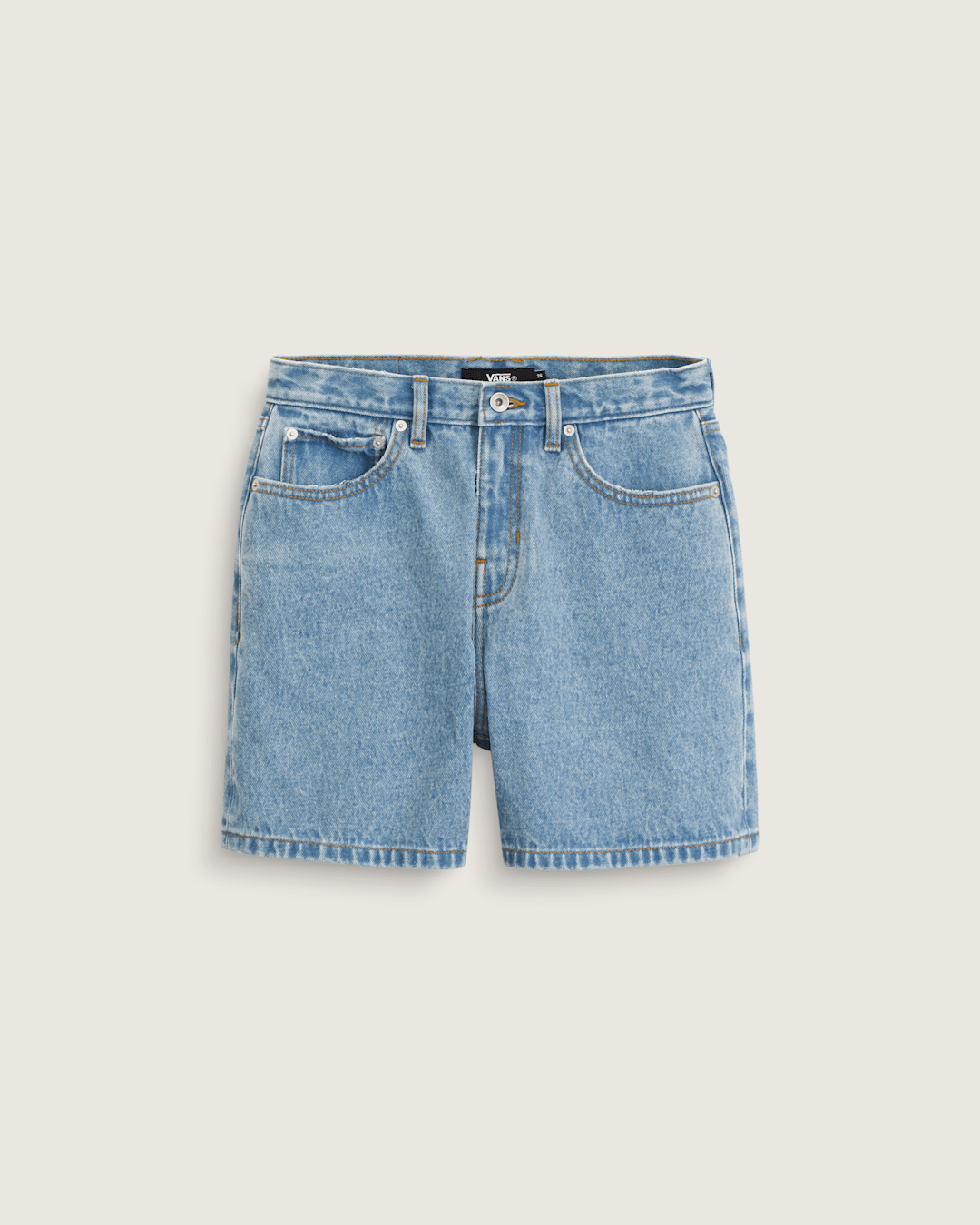 Vans Check-5 Mid Rise Shorts in Stonewash Blue