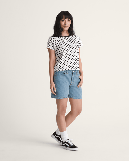 Vans Check-5 Mid Rise Shorts in Stonewash Blue