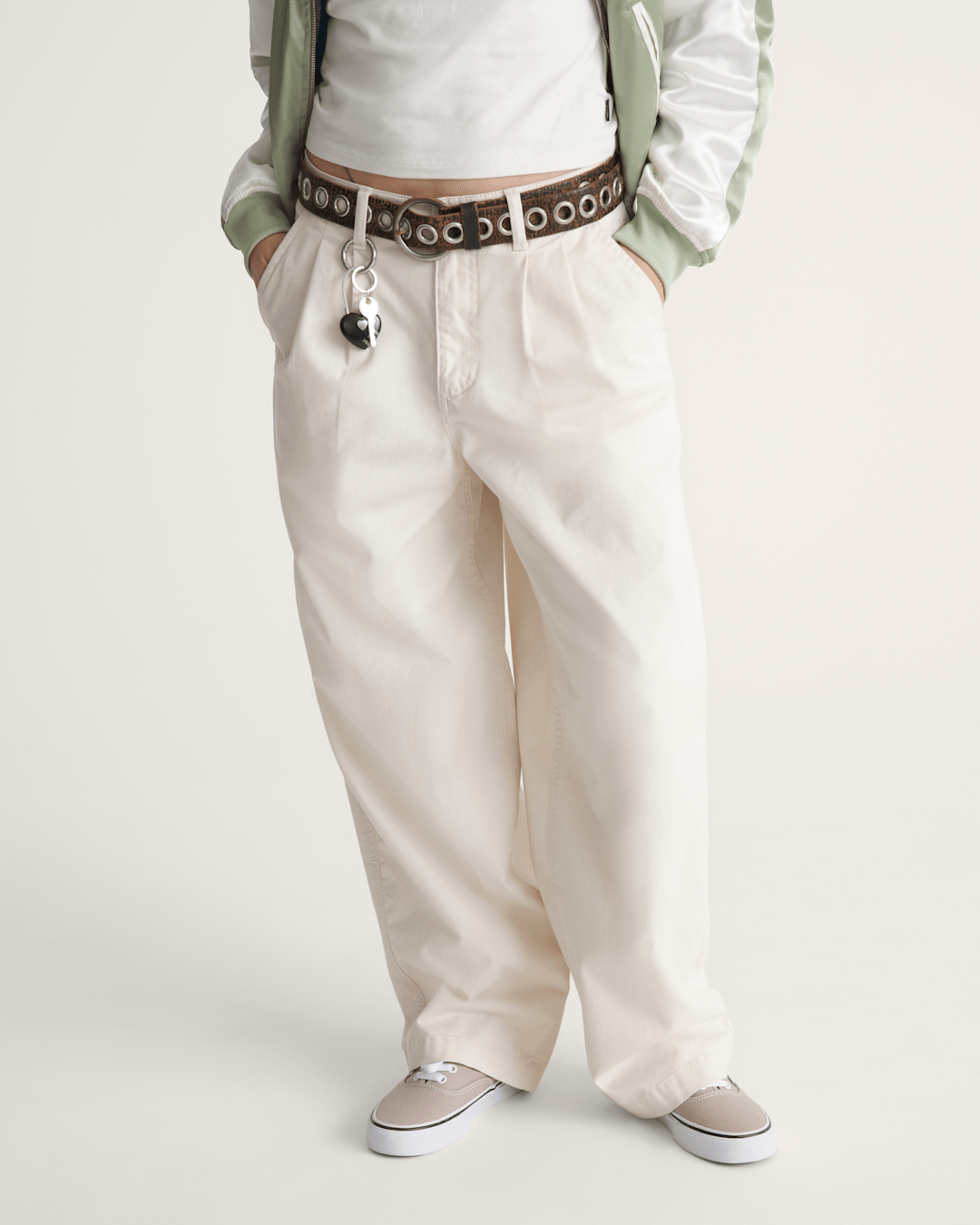 Vans Pleated Pants in Turtledove White