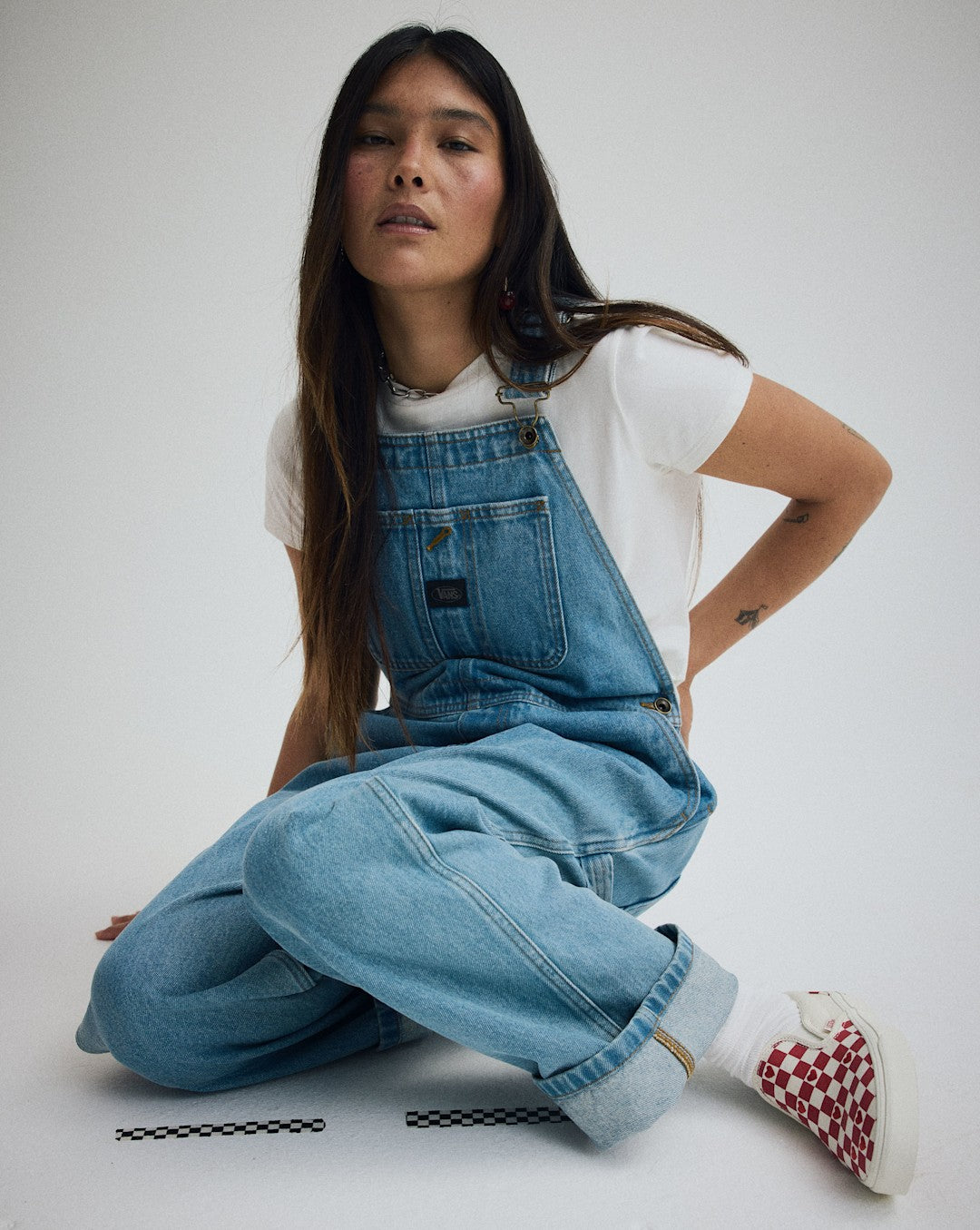 Vans Chore Denim Overall in Stonewash Blue
