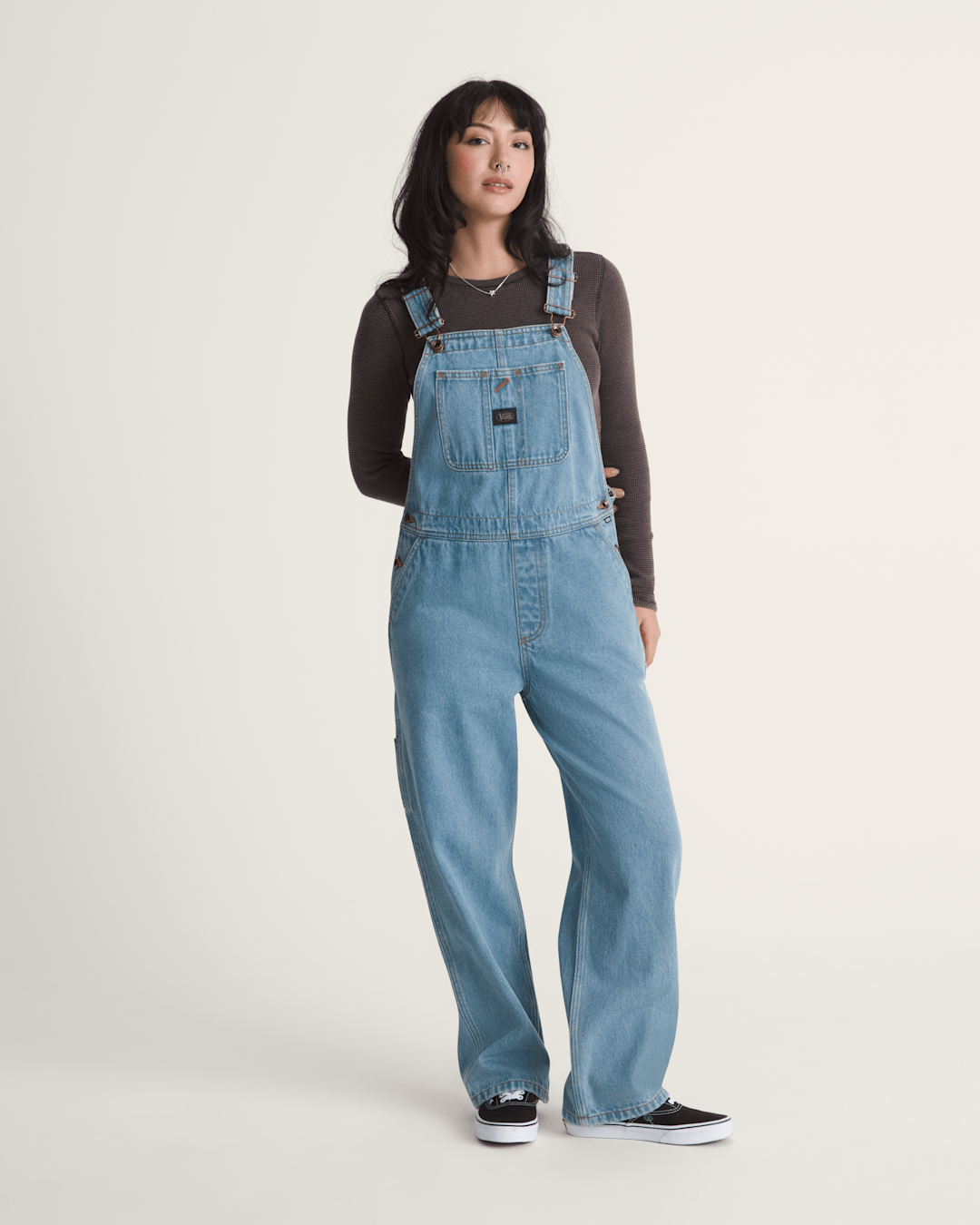 Vans Chore Denim Overall in Stonewash Blue