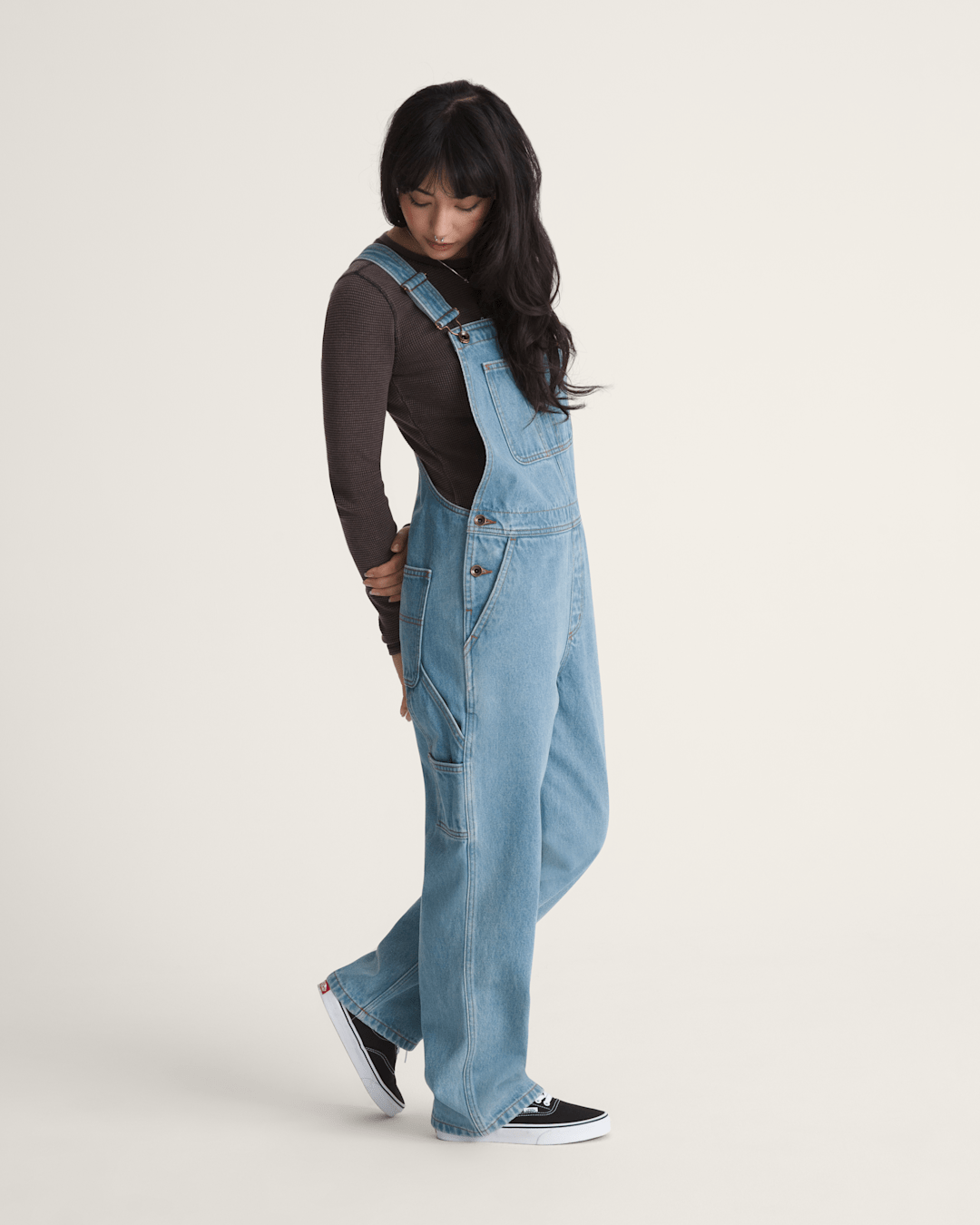 Vans Chore Denim Overall in Stonewash Blue