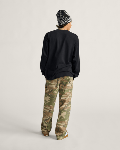 Vans Drill Chore Carpenter Loose Denim Pants in Vintage Camo Black