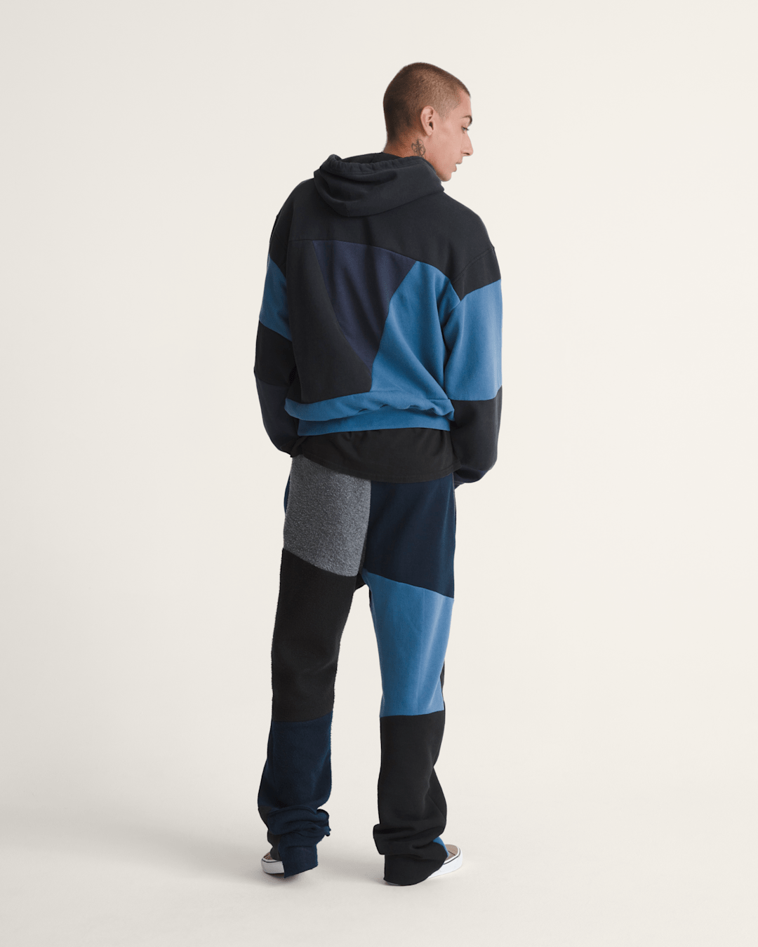 Vans Waffle Shop Reimagined Pieced Sweatpants in Blue