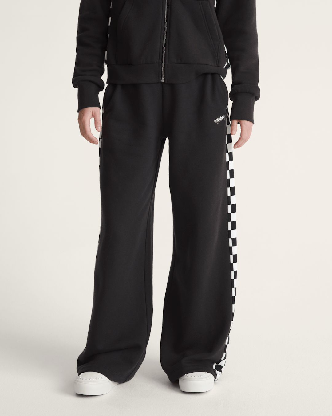 Vans Rookie Track Sweatpants in Checkerboard Black