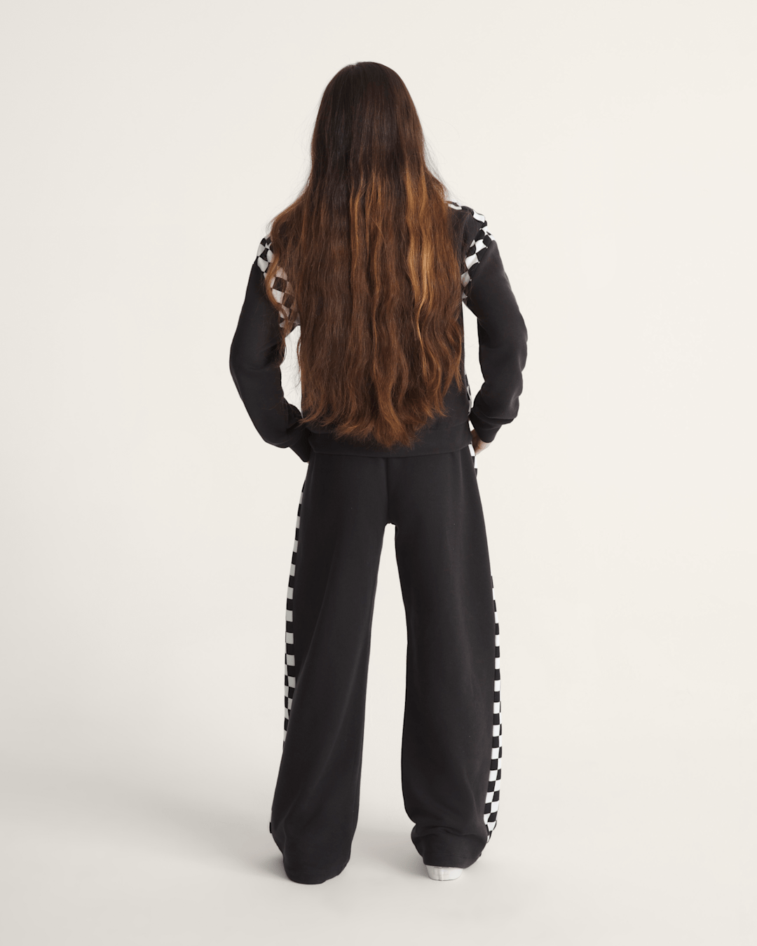 Vans Rookie Track Sweatpants in Checkerboard Black