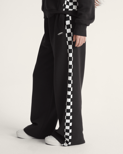 Vans Rookie Track Sweatpants in Checkerboard Black