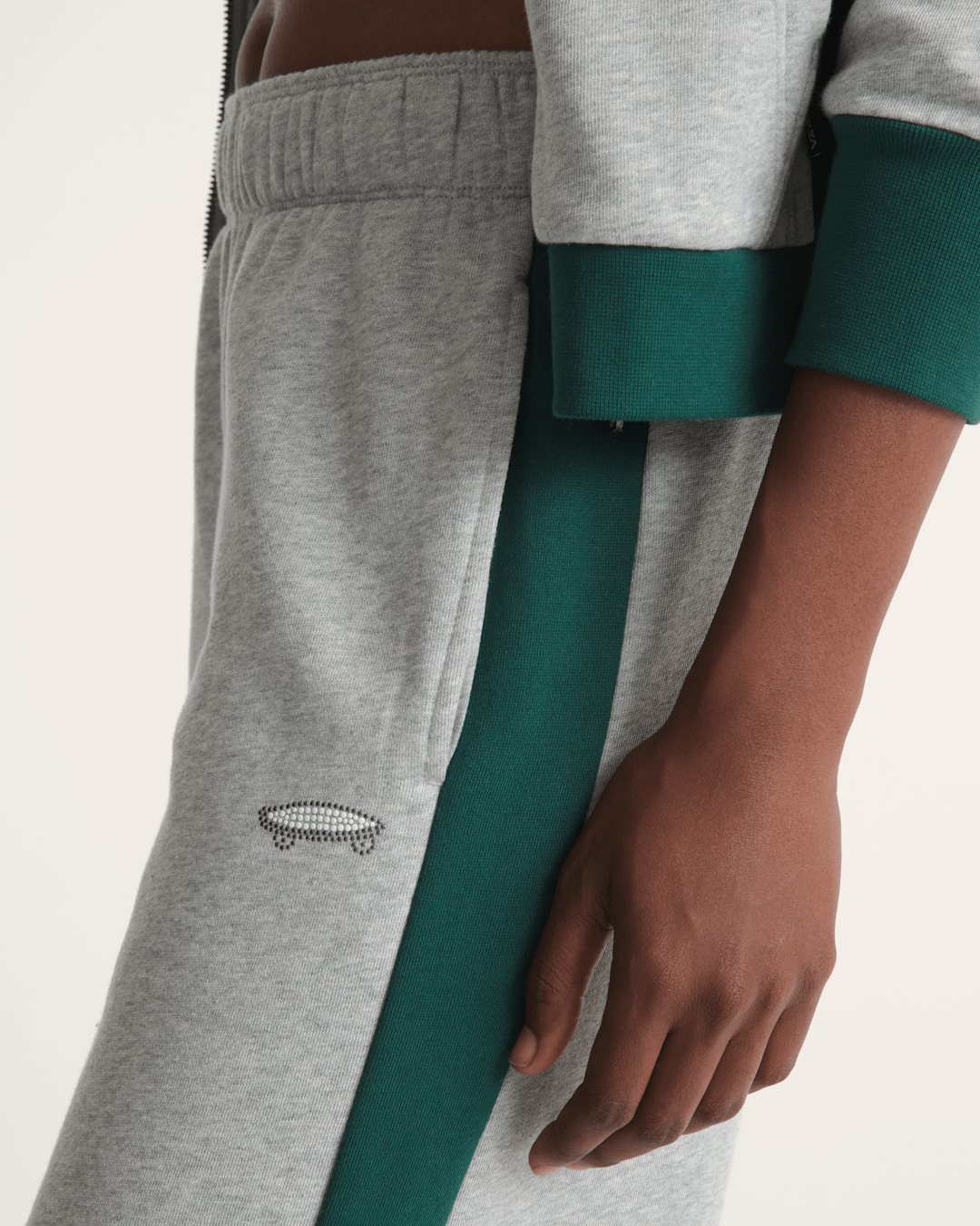 Vans Rookie Track Sweatpants in Grey / Emerald Green