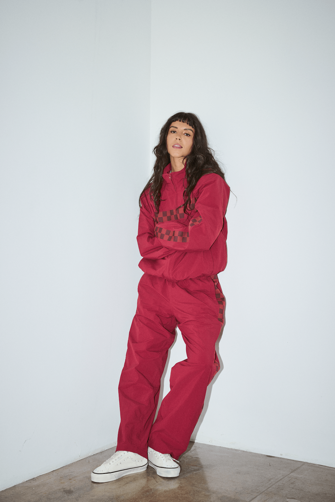 Vans Ronnie Track Pants in Bordeaux Red