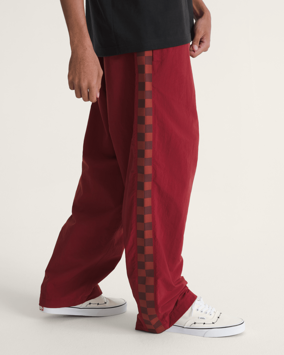 Vans Ronnie Track Pants in Bordeaux Red