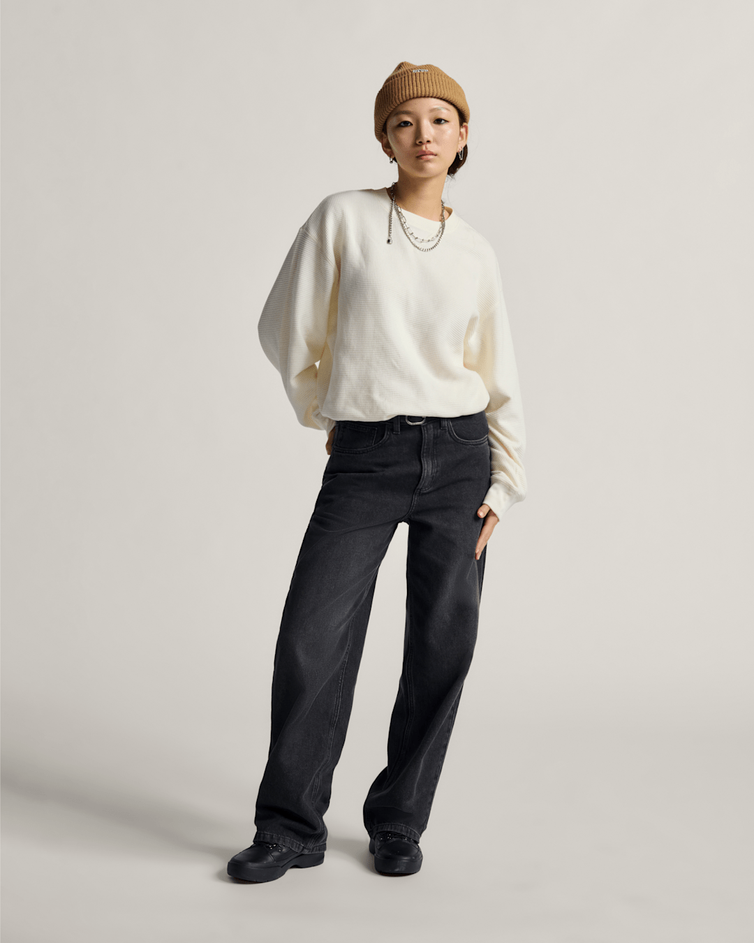 Vans Sirelle 5 Pocket Denim Puddle Pants in Black