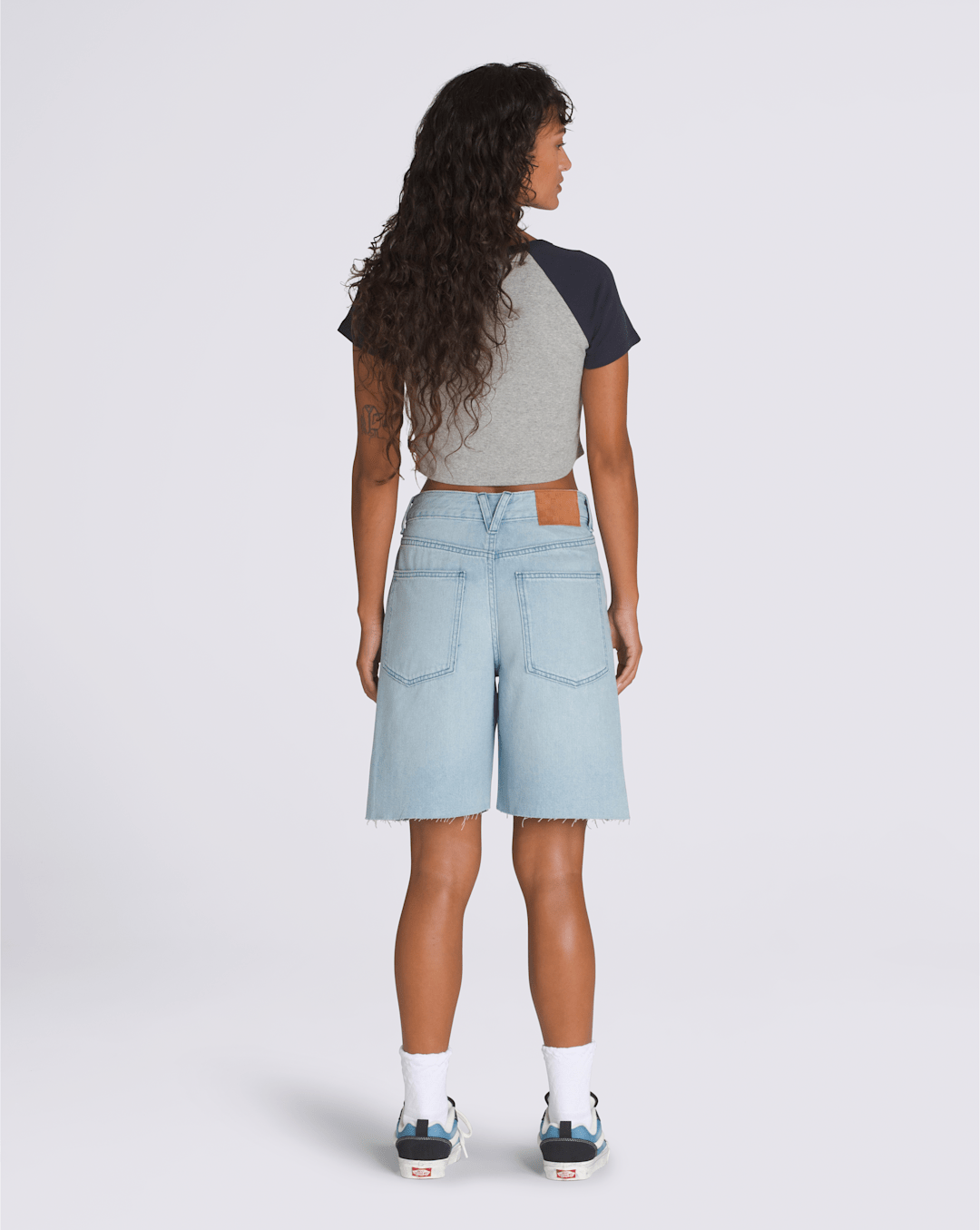 Vans Sirelle Cut-Off 9'' Jorts in Light Stonewash Blue