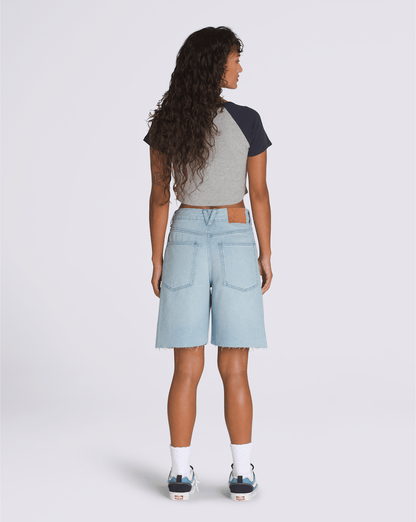 Vans Sirelle Cut-Off 9'' Jorts in Light Stonewash Blue