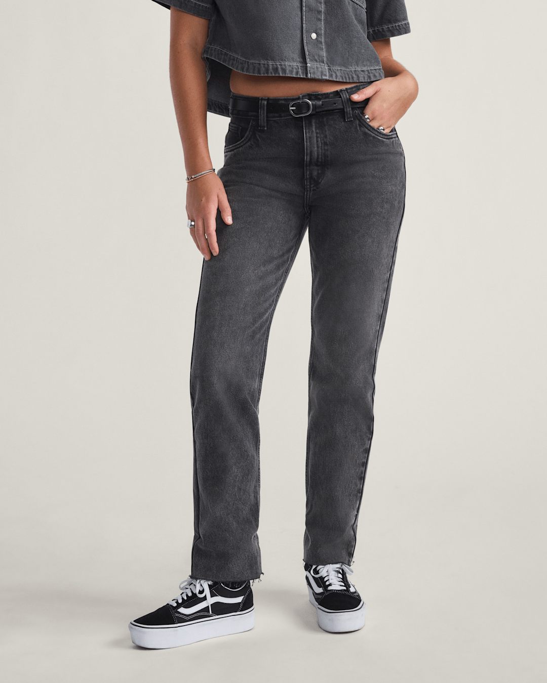 Vans Annabelle Pants in Stonewash Black