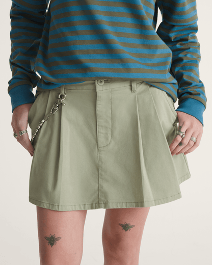 Vans Authentic Chino Mini Skirt in Soft Sage Green