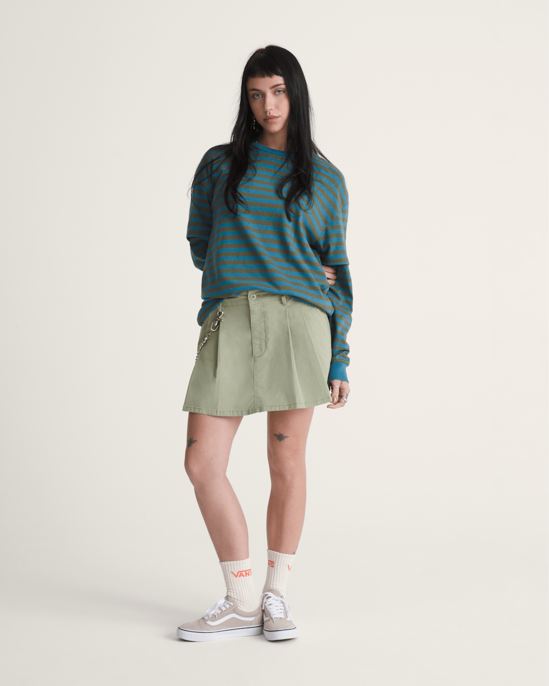 Vans Authentic Chino Mini Skirt in Soft Sage Green