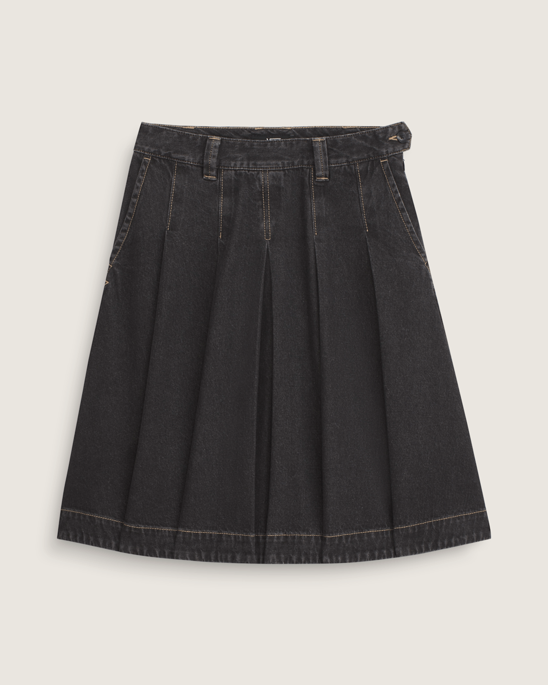 Vans Authentic Chino Denim Skirt in Rinse Black