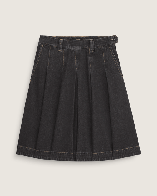 Vans Authentic Chino Denim Skirt in Rinse Black