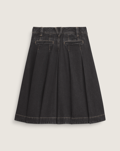 Vans Authentic Chino Denim Skirt in Rinse Black