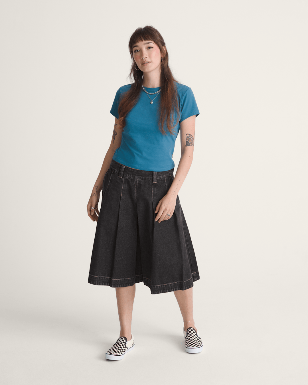 Vans Authentic Chino Denim Skirt in Rinse Black