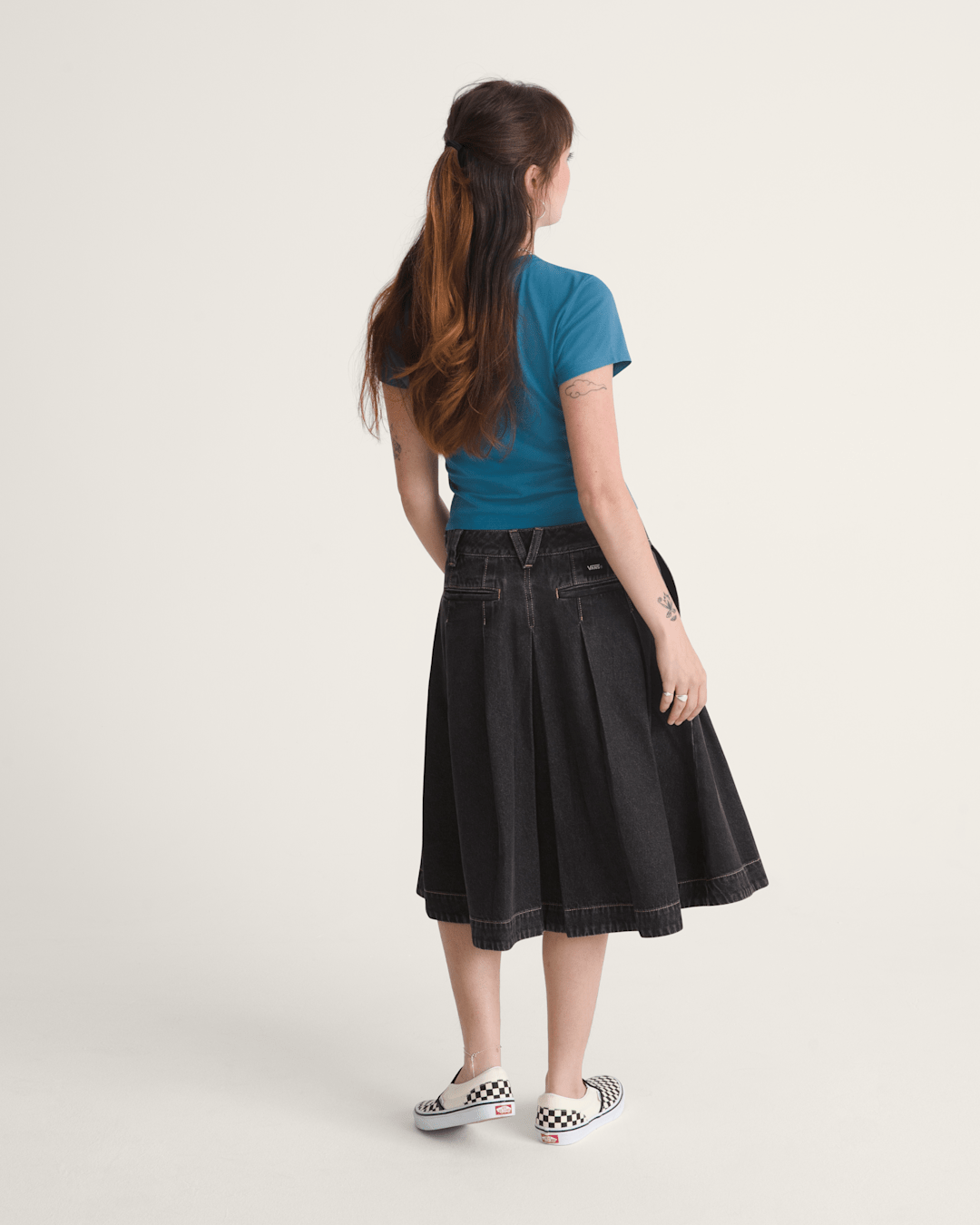 Vans Authentic Chino Denim Skirt in Rinse Black