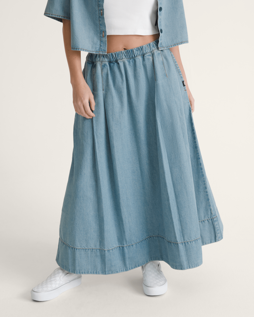 Vans Francesca Full Skirt in True Navy Blue