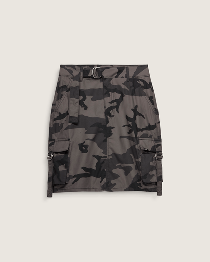 Vans Cobra Cargo Skirt in Camo Black / Grey