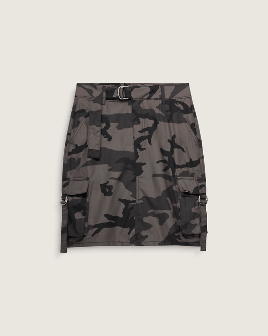 Vans Cobra Cargo Skirt in Camo Black / Grey