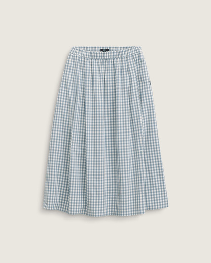 Vans Francesca Full Plaid Skirt in Blue / White