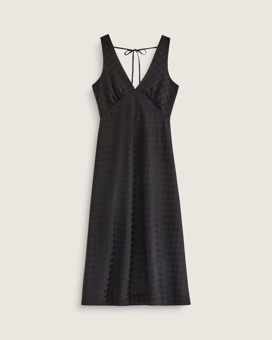 Vans Sandra Checkerboard Slip Dress in Checkerboard Black