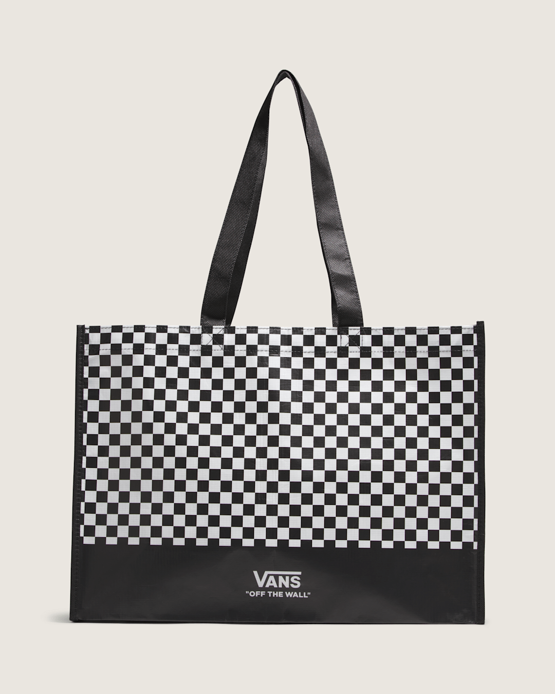 Vans Checkerboard Reusable Tote Bag in Checkerboard Black
