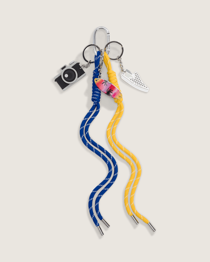 Vans Waffle Shop Sunset Snapshot Bag Charm Set in Blue / Yellow
