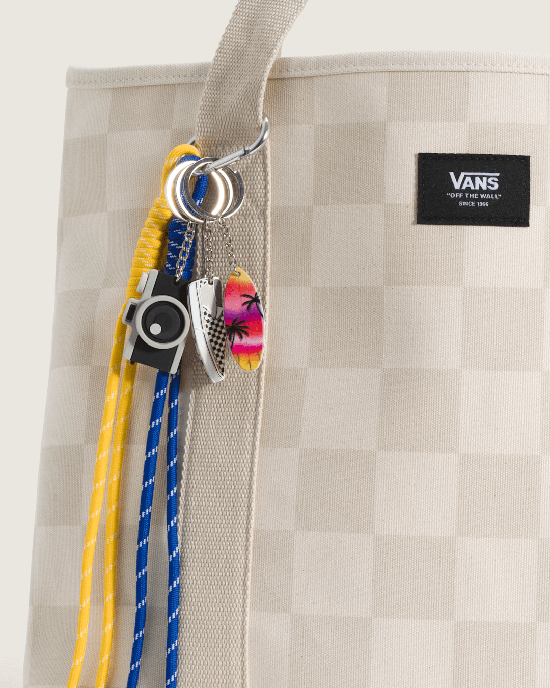Vans Waffle Shop Sunset Snapshot Bag Charm Set in Blue / Yellow