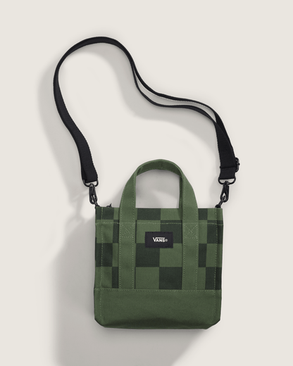 Vans Lil Pergs Tote Bag in Checkerboard Pine Forest Green