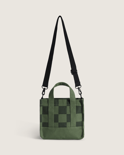 Vans Lil Pergs Tote Bag in Checkerboard Pine Forest Green