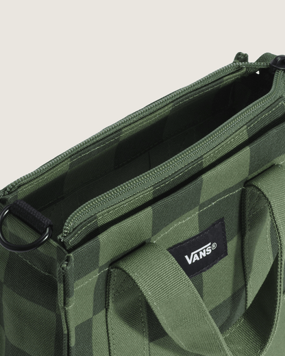 Vans Lil Pergs Tote Bag in Checkerboard Pine Forest Green